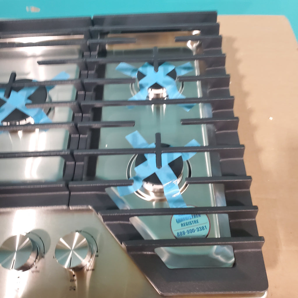 Pictures of Whirlpool Stainless Steel 30-inch Gas Cooktop with Fifth Burner and SpeedHeat™ Burner WCGK7030PS - Open Box - Neu Appliance Outlet - Discount Appliance Outlet in Austin, Tx