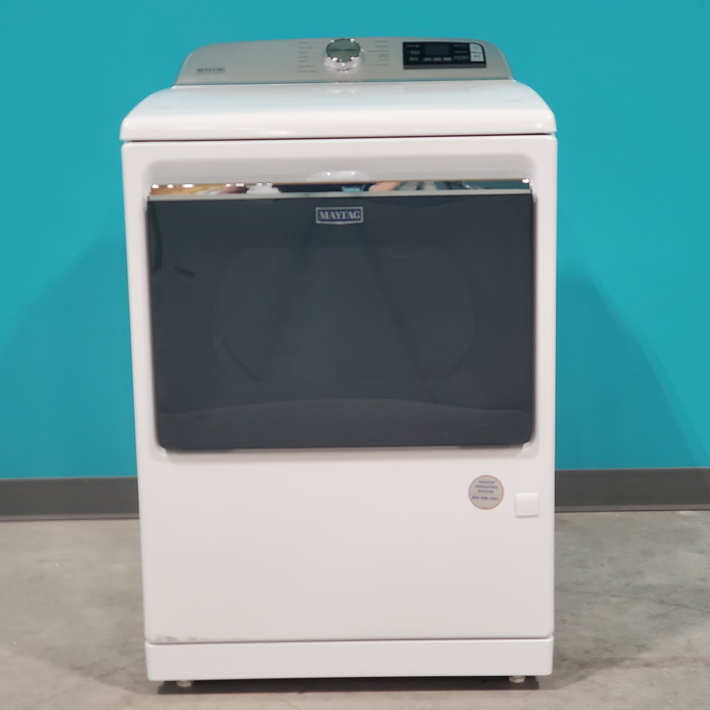 Pictures of Maytag ENERGY STAR 5.2 cu. ft. Top Load Agitator Washing Machine with Extra Power Button MVW7230HW and ENERGY STAR Maytag Smart Capable 7.4 cu. ft. Gas Steam Dryer with Extra Power Button MGD7230HW - Neu Appliance Outlet - Discount Appliance Outlet in Austin, Tx