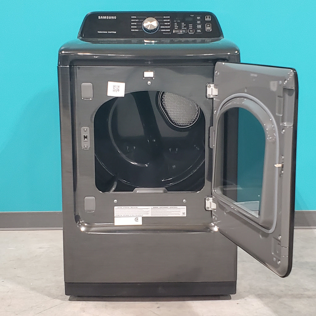 Pictures of Samsung Brushed Black 7.4 cu. ft. Smart Electric Dryer with Sensor Dry DVE47CG3500V - Scratch & Dent - Minor - Neu Appliance Outlet - Discount Appliance Outlet in Austin, Tx