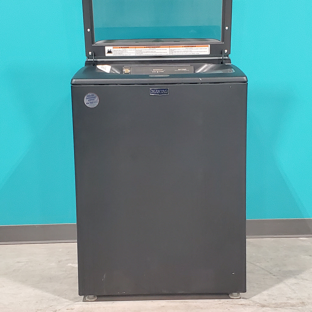 Pictures of Maytag Volcano Black Pet Pro Top Load 4.7 cu. ft. Washer with Deep Fill option and Built-in Water Faucet MVW6500MBK - Scratch & Dent - Minor - Neu Appliance Outlet - Discount Appliance Outlet in Austin, Tx