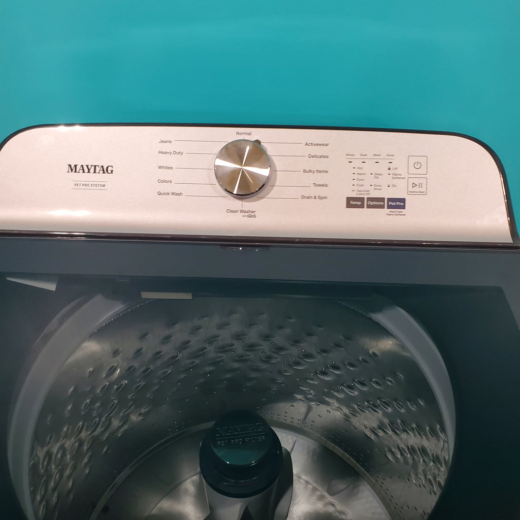 Pictures of Maytag Volcano Black Pet Pro Top Load 4.7 cu. ft. Washer with Deep Fill option and Built-in Water Faucet MVW6500MBK - Scratch & Dent - Minor - Neu Appliance Outlet - Discount Appliance Outlet in Austin, Tx