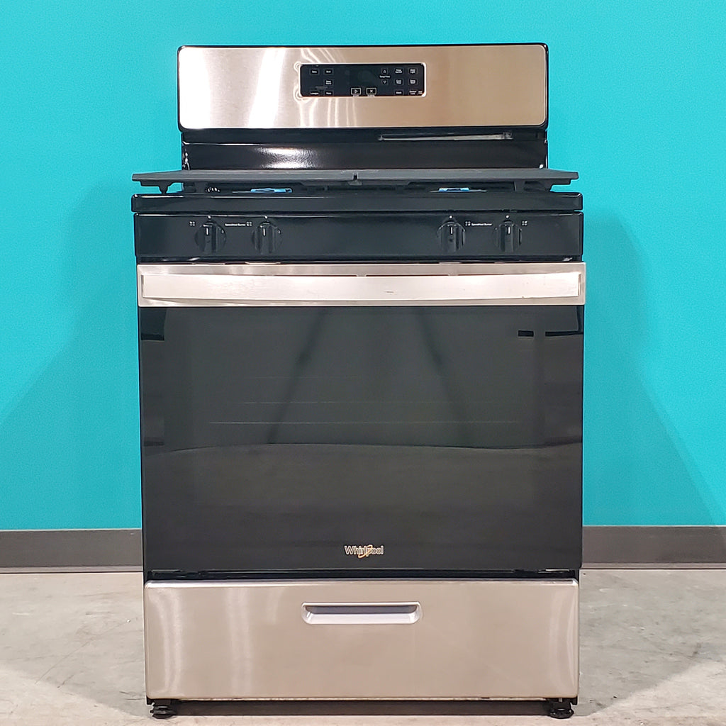 Pictures of Whirlpool Stainless 5.1 Cu. Ft. Freestanding Gas Range with Broiler Drawer and Two Speed Heat Burners - Scratch & Dent - Minor - Neu Appliance Outlet - Discount Appliance Outlet in Austin, Tx