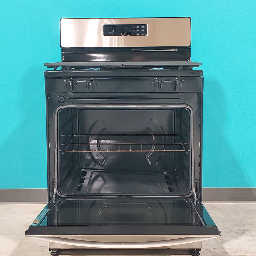 Pictures of Whirlpool Stainless 5.1 Cu. Ft. Freestanding Gas Range with Broiler Drawer and Two Speed Heat Burners - Scratch & Dent - Minor - Neu Appliance Outlet - Discount Appliance Outlet in Austin, Tx