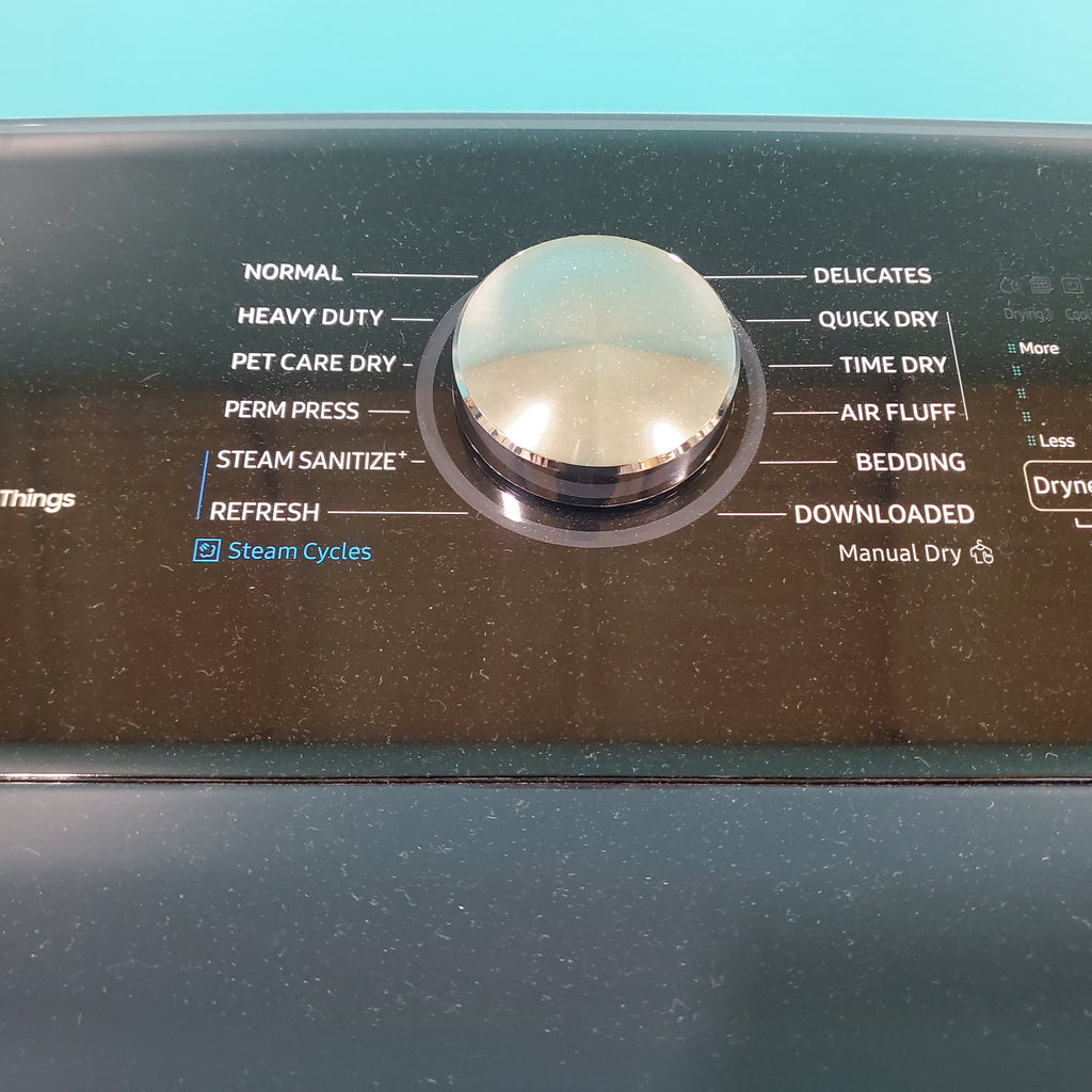 Pictures of Samsung Brushed Navy Blue 7.4 cu. ft. Smart Vented Electric Dryer with Pet Care Dry and Steam Sanitize+ DVE54CG7150D - Open Box - Neu Appliance Outlet - Discount Appliance Outlet in Austin, Tx