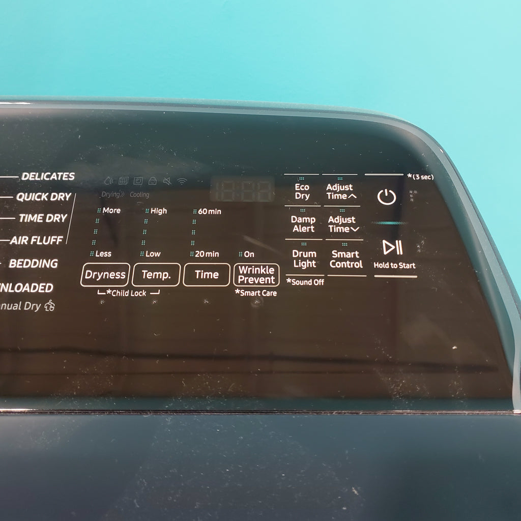 Pictures of Samsung Brushed Navy Blue 7.4 cu. ft. Smart Vented Electric Dryer with Pet Care Dry and Steam Sanitize+ DVE54CG7150D - Open Box - Neu Appliance Outlet - Discount Appliance Outlet in Austin, Tx