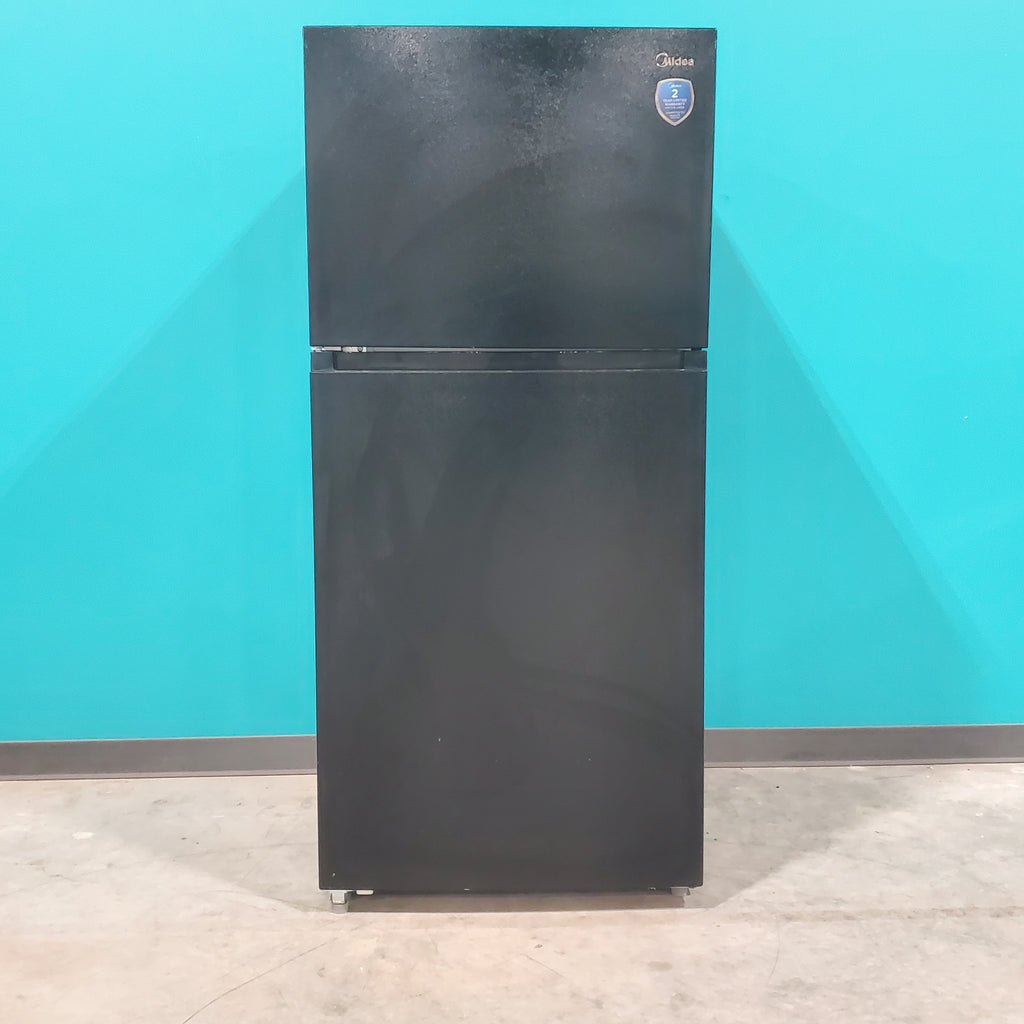 Pictures of Black ENERGY STAR Midea 18.1 cu. ft. Top Freezer Refrigerator with Reversible Door - Scratch & Dent - Minor - Neu Appliance Outlet - Discount Appliance Outlet in Austin, Tx
