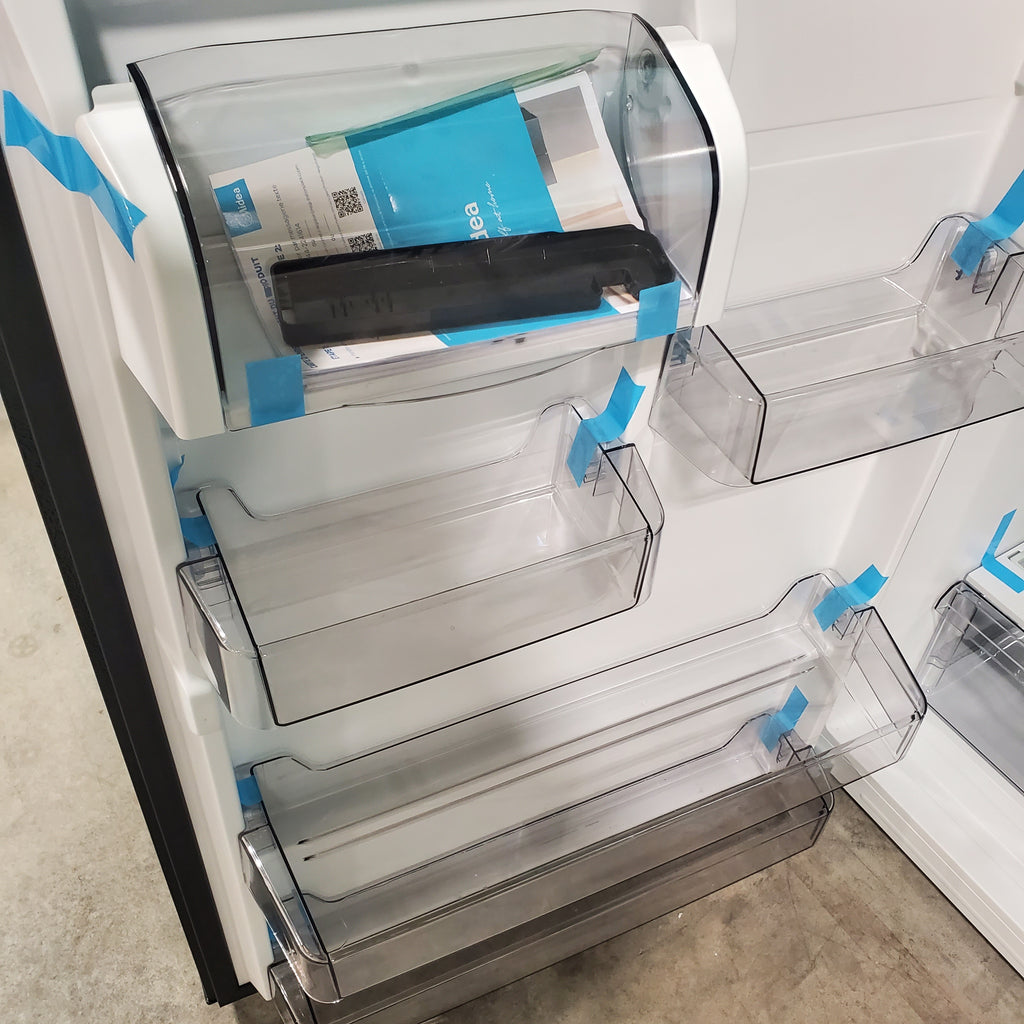 Pictures of Black ENERGY STAR Midea 18.1 cu. ft. Top Freezer Refrigerator with Reversible Door - Scratch & Dent - Minor - Neu Appliance Outlet - Discount Appliance Outlet in Austin, Tx