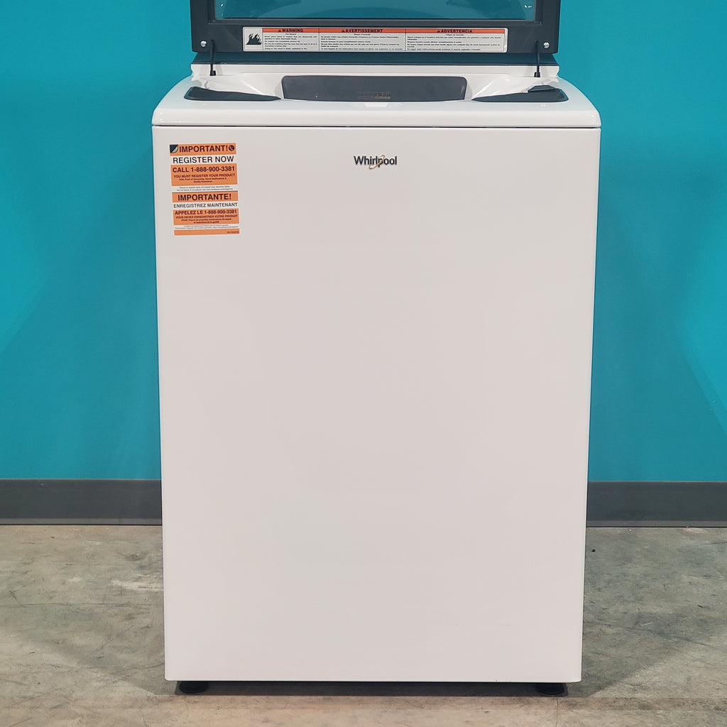 Pictures of ENERGY STAR Whirlpool 5.2 - 5.3 cu. ft. Smart Top Load Washing Machine with 2 in 1 Removable Agitator WTW8127LW and 7.4 cu. ft. Electric Dryer with Hamper Door WED8127LW - Open Box - Neu Appliance Outlet - Discount Appliance Outlet in Austin, Tx