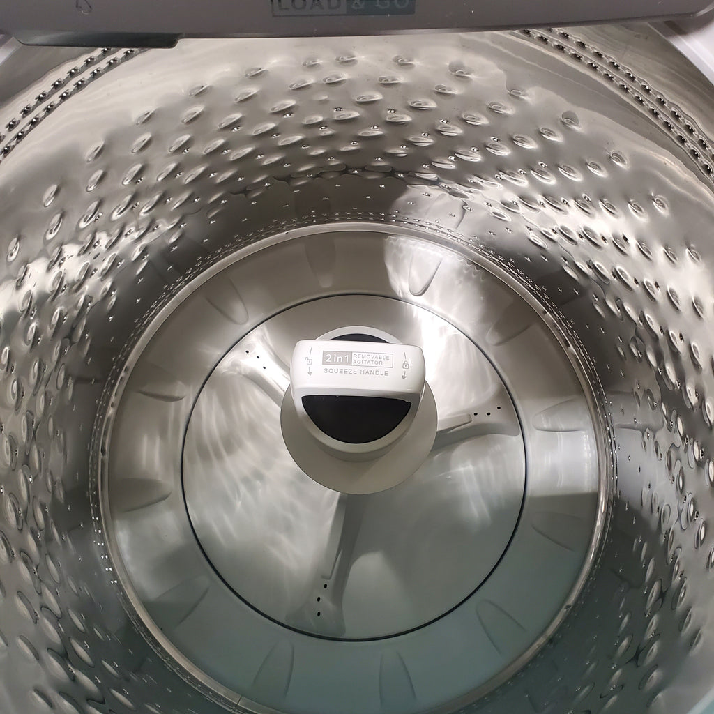 Pictures of ENERGY STAR Whirlpool 5.2 - 5.3 cu. ft. Smart Top Load Washing Machine with 2 in 1 Removable Agitator WTW8127LW and 7.4 cu. ft. Electric Dryer with Hamper Door WED8127LW - Open Box - Neu Appliance Outlet - Discount Appliance Outlet in Austin, Tx