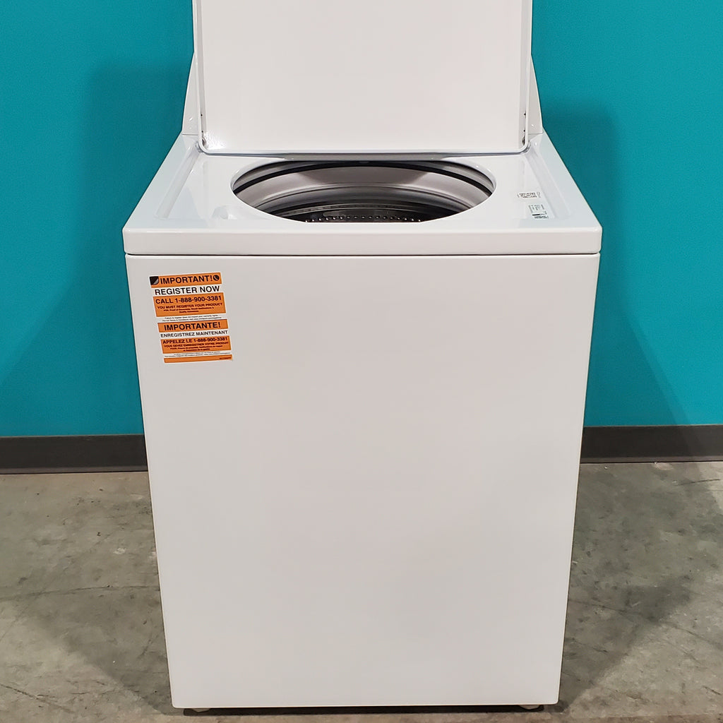 Pictures of Amana 3.8 cu. ft. Top Load Washing Machine with Deep Water Wash Option NTW4519JW and Amana 6.5 cu. ft. Electric Dryer with Automatic Cycles NED4655EW - Open Box - Neu Appliance Outlet - Discount Appliance Outlet in Austin, Tx