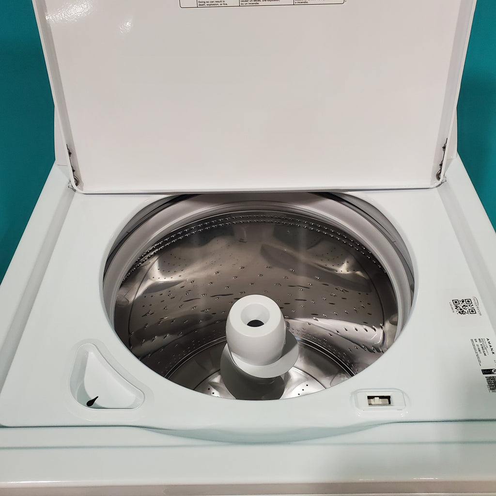 Pictures of Amana 3.8 cu. ft. Top Load Washing Machine with Deep Water Wash Option NTW4519JW and Amana 6.5 cu. ft. Electric Dryer with Automatic Cycles NED4655EW - Open Box - Neu Appliance Outlet - Discount Appliance Outlet in Austin, Tx