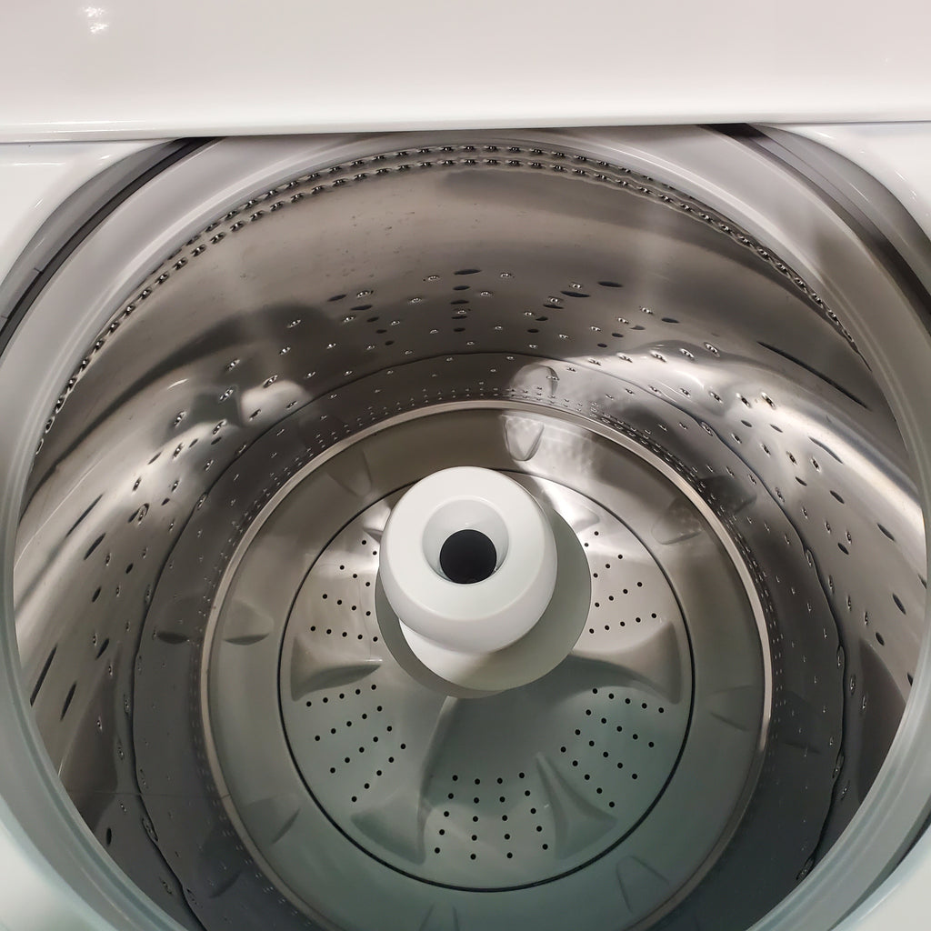 Pictures of Amana 3.8 cu. ft. Top Load Washing Machine with Deep Water Wash Option NTW4519JW and Amana 6.5 cu. ft. Electric Dryer with Automatic Cycles NED4655EW - Open Box - Neu Appliance Outlet - Discount Appliance Outlet in Austin, Tx