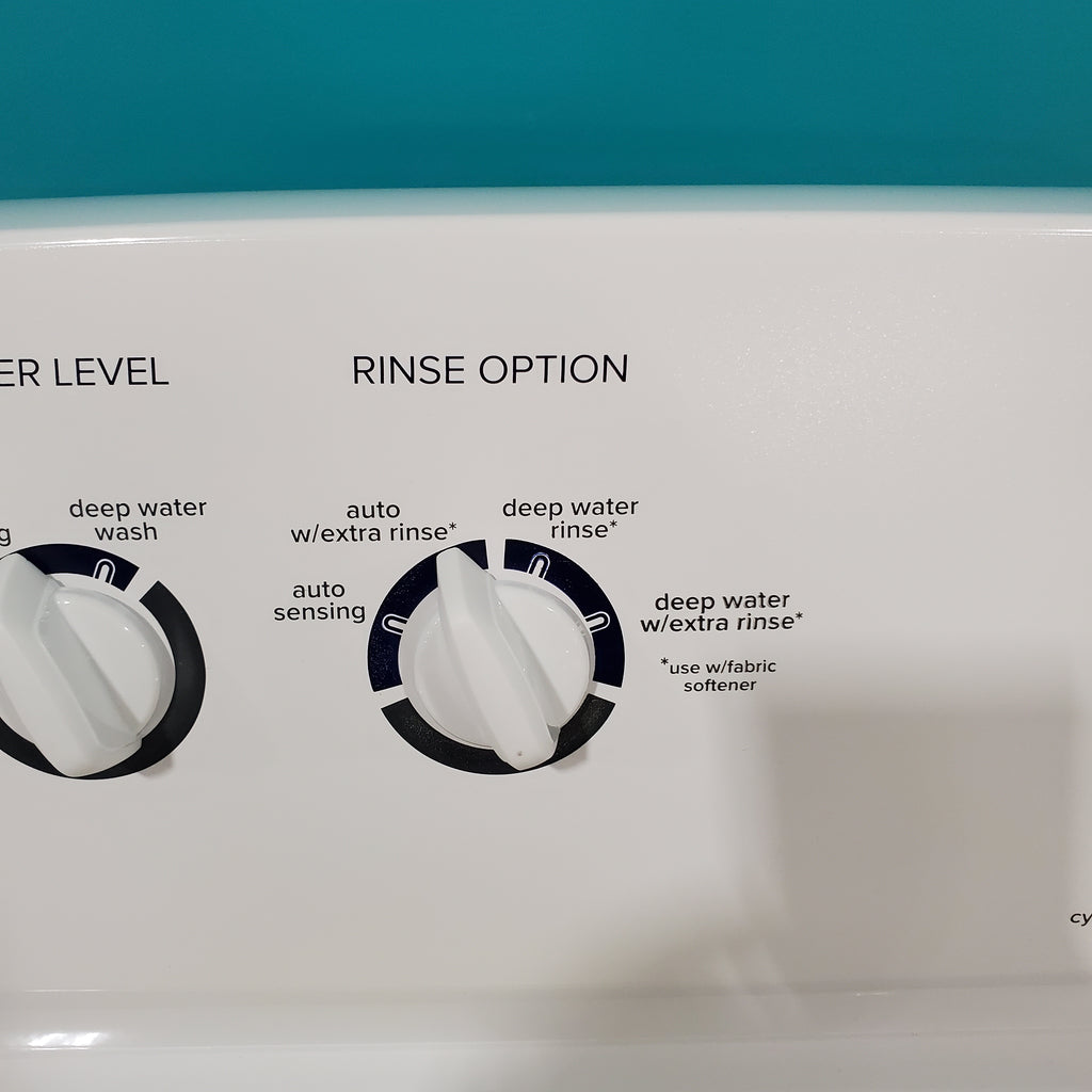 Pictures of Amana 3.8 cu. ft. Top Load Washing Machine with Deep Water Wash Option NTW4519JW and Amana 6.5 cu. ft. Electric Dryer with Automatic Cycles NED4655EW - Open Box - Neu Appliance Outlet - Discount Appliance Outlet in Austin, Tx