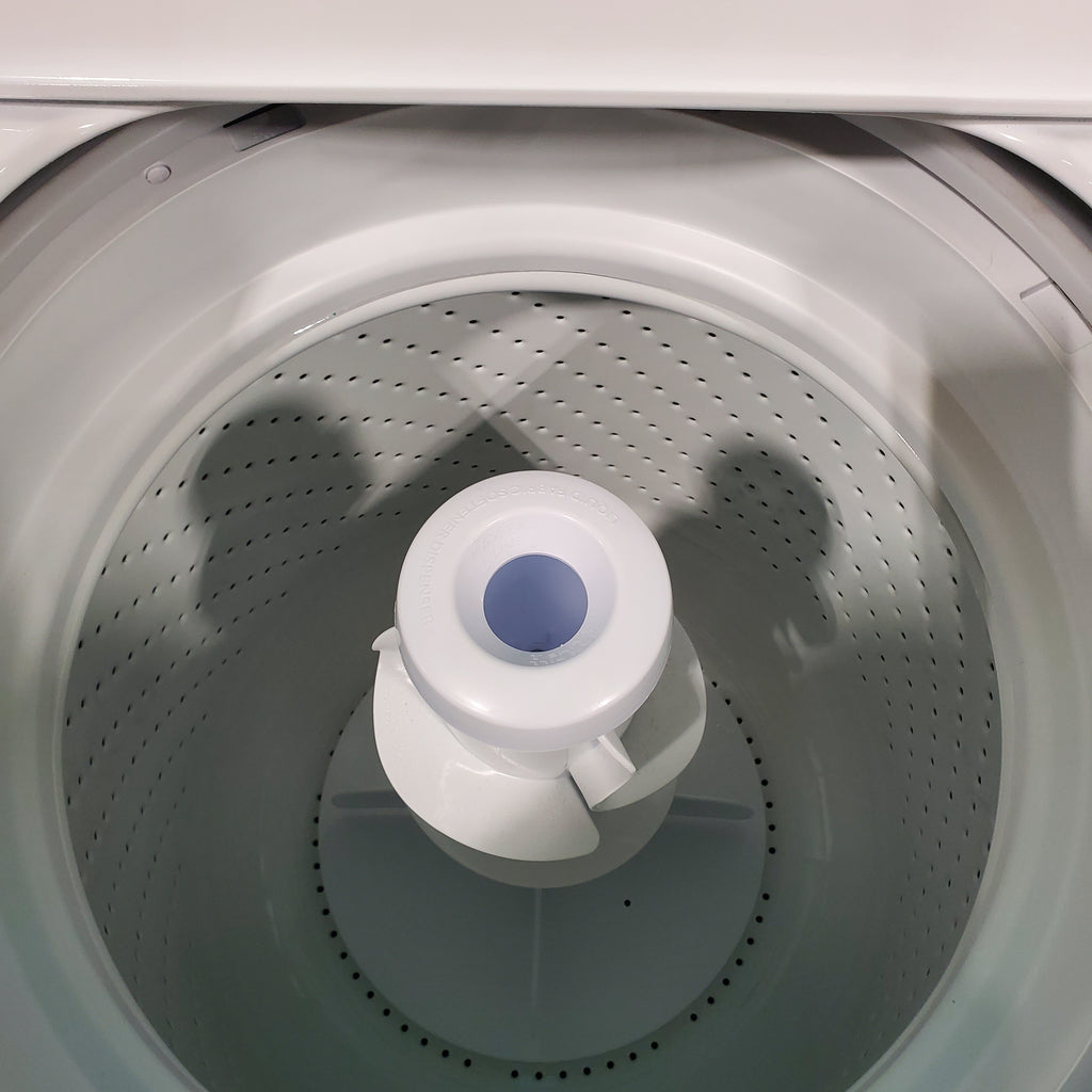 Pictures of HE Whirlpool 3.5 cu. ft. Top Load Washing Machine with Deep Water Wash WTW4816FW and 7 cu. ft. Electric Dryer with AutoDry WED4815EW- Open Box - Neu Appliance Outlet - Discount Appliance Outlet in Austin, Tx