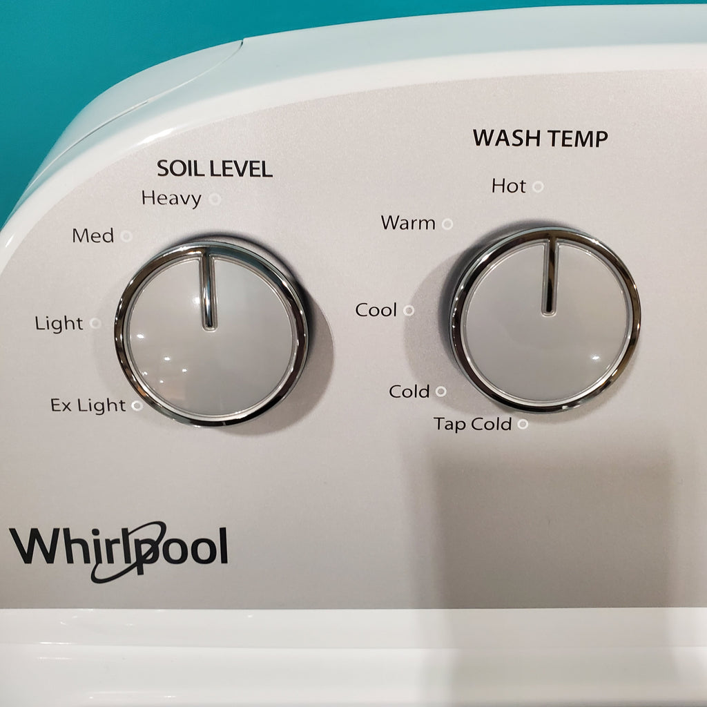Pictures of HE Whirlpool 3.5 cu. ft. Top Load Washing Machine with Deep Water Wash WTW4816FW and 7 cu. ft. Electric Dryer with AutoDry WED4815EW- Open Box - Neu Appliance Outlet - Discount Appliance Outlet in Austin, Tx