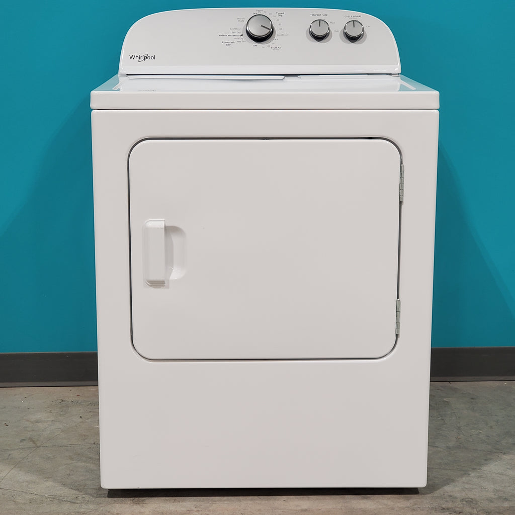 Pictures of HE Whirlpool 3.5 cu. ft. Top Load Washing Machine with Deep Water Wash WTW4816FW and 7 cu. ft. Electric Dryer with AutoDry WED4815EW- Open Box - Neu Appliance Outlet - Discount Appliance Outlet in Austin, Tx