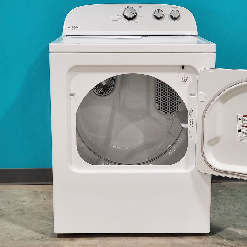 Pictures of HE Whirlpool 3.5 cu. ft. Top Load Washing Machine with Deep Water Wash WTW4816FW and 7 cu. ft. Electric Dryer with AutoDry WED4815EW- Open Box - Neu Appliance Outlet - Discount Appliance Outlet in Austin, Tx