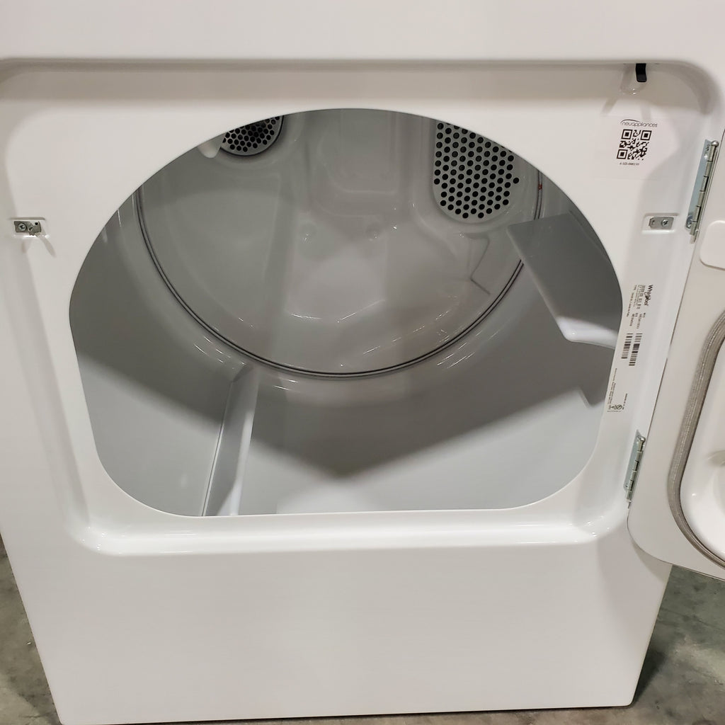 Pictures of HE Whirlpool 3.5 cu. ft. Top Load Washing Machine with Deep Water Wash WTW4816FW and 7 cu. ft. Electric Dryer with AutoDry WED4815EW- Open Box - Neu Appliance Outlet - Discount Appliance Outlet in Austin, Tx