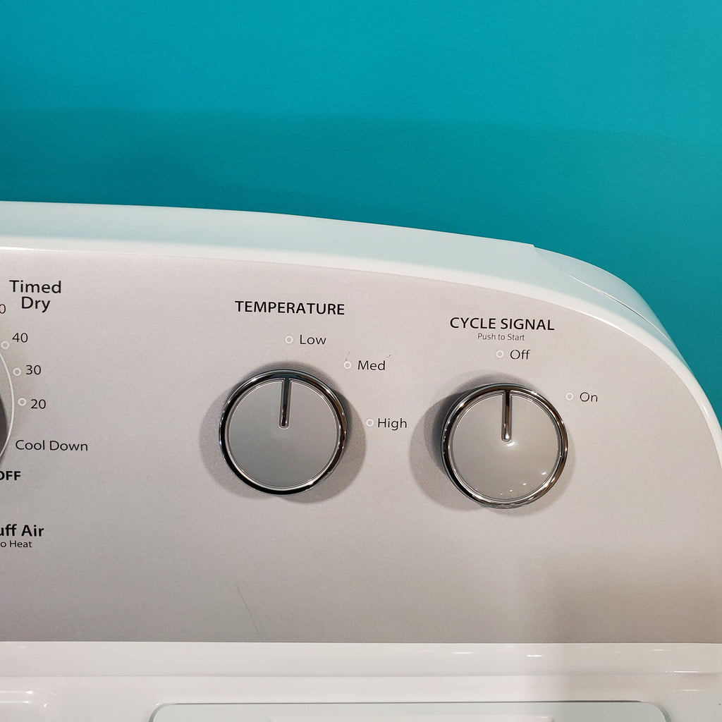 Pictures of HE Whirlpool 3.5 cu. ft. Top Load Washing Machine with Deep Water Wash WTW4816FW and 7 cu. ft. Electric Dryer with AutoDry WED4815EW- Open Box - Neu Appliance Outlet - Discount Appliance Outlet in Austin, Tx