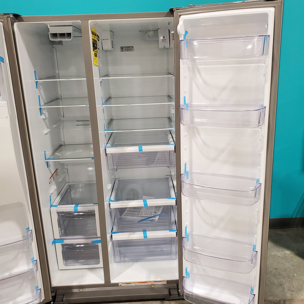 Pictures of Fingerprint-Resistant Stainless Steel Whirlpool 28.49 cu. ft. Side by Side Refrigerator with In Door Ice and Water Dispenser WRS588FIHZ - Scratch & Dent - Minor - Neu Appliance Outlet - Discount Appliance Outlet in Austin, Tx