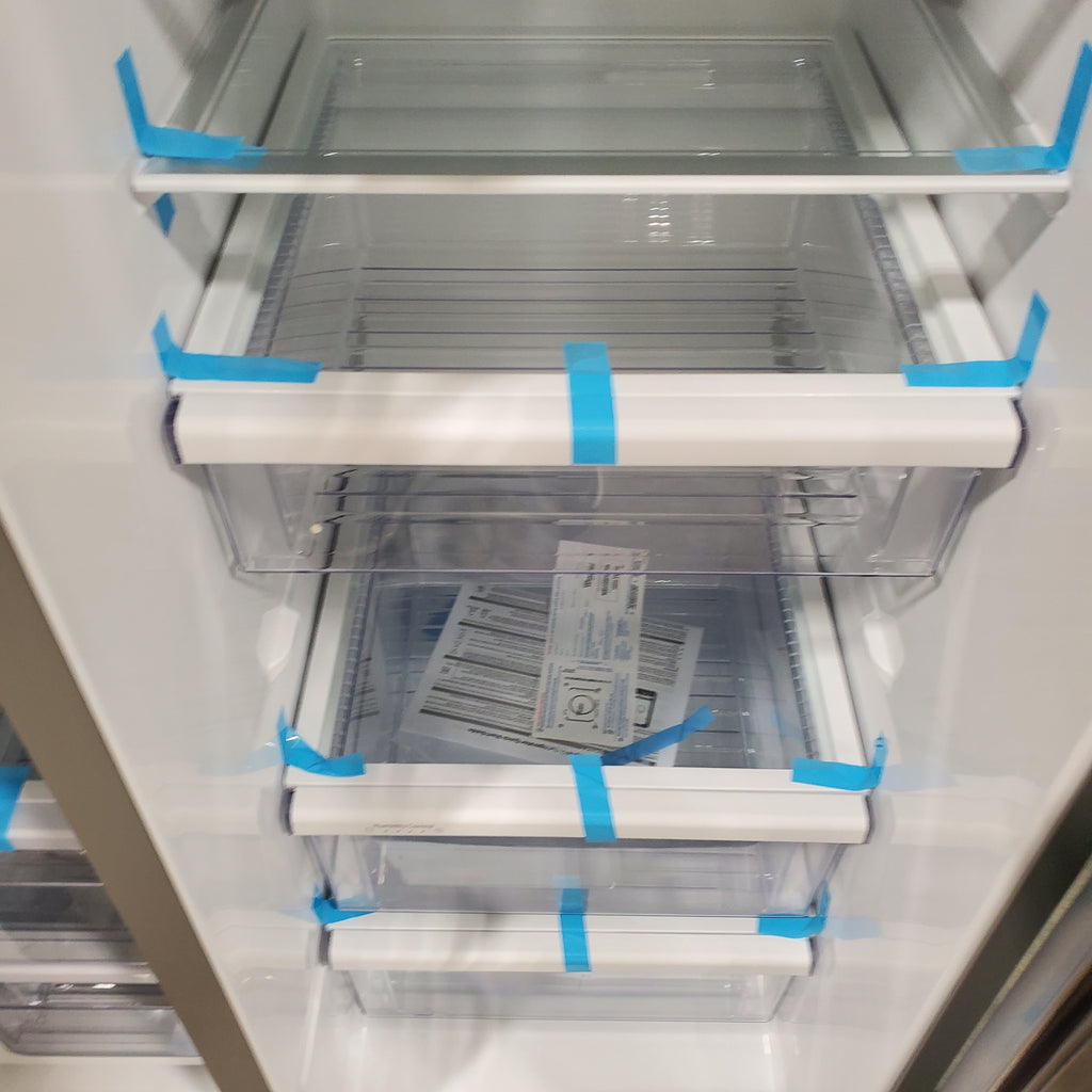 Pictures of Fingerprint-Resistant Stainless Steel Whirlpool 28.49 cu. ft. Side by Side Refrigerator with In Door Ice and Water Dispenser WRS588FIHZ - Scratch & Dent - Minor - Neu Appliance Outlet - Discount Appliance Outlet in Austin, Tx