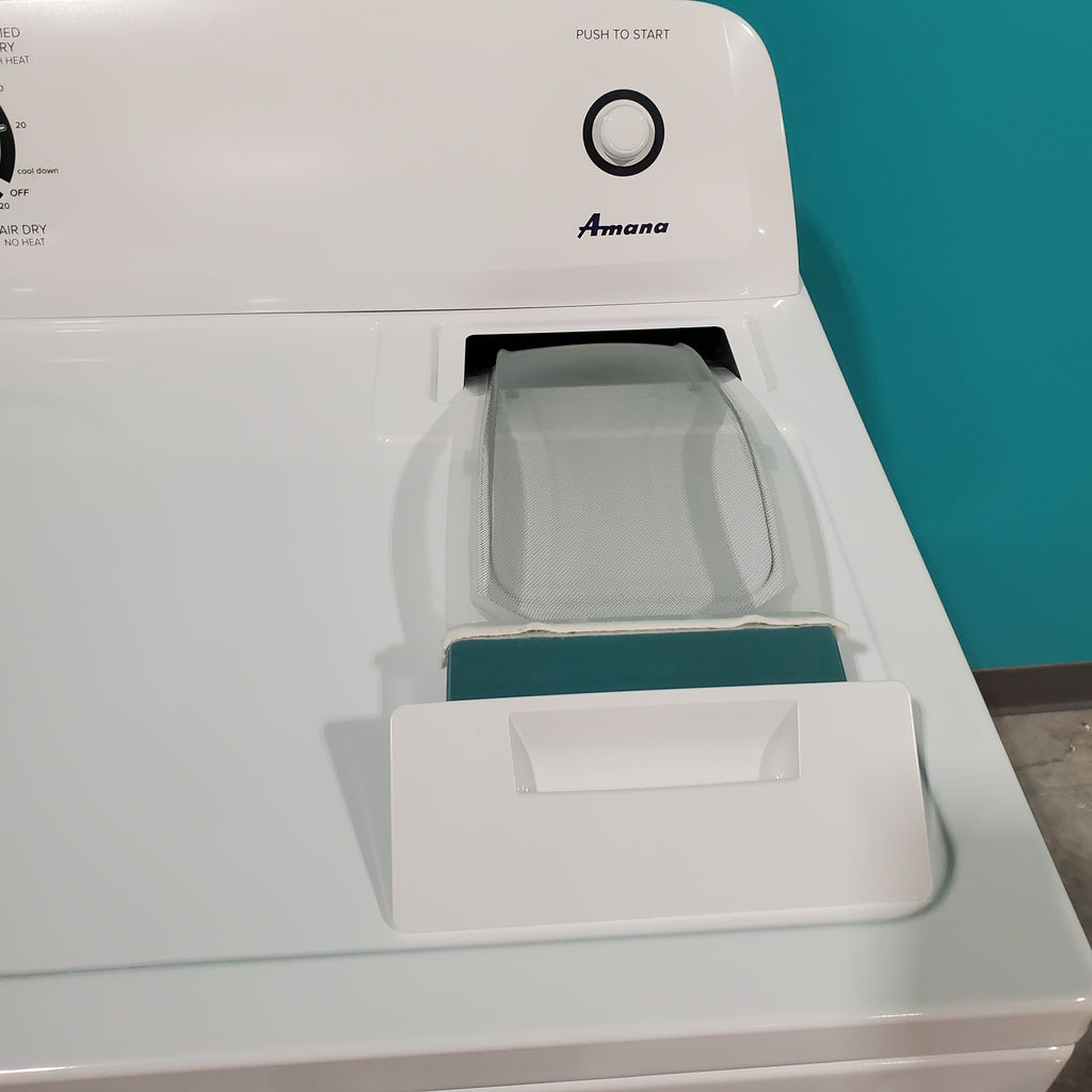 Pictures of Amana 3.8 cu. ft. Top Load Washing Machine with Deep Water Wash Option NTW4519JW and Amana 6.5 cu. ft. Electric Dryer with Automatic Cycles NED4655EW - Open Box - Neu Appliance Outlet - Discount Appliance Outlet in Austin, Tx