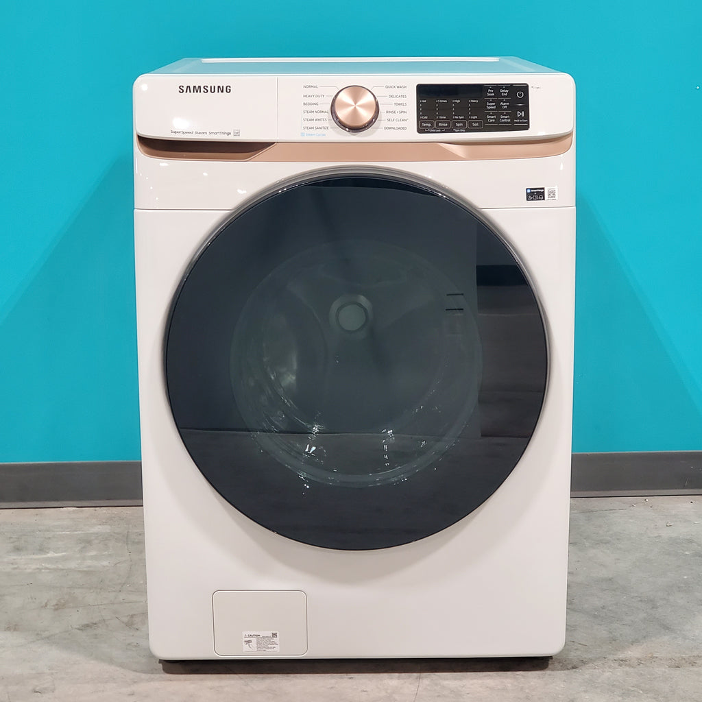 Pictures of Samsung Extra Large Capacity 5.0 cu. ft. Smart Front Load Washer in Ivory with Super Speed Wash and Steam Wi-Fi Connectivity WF50BG8300AEUS- Open Box - Neu Appliance Outlet - Discount Appliance Outlet in Austin, Tx
