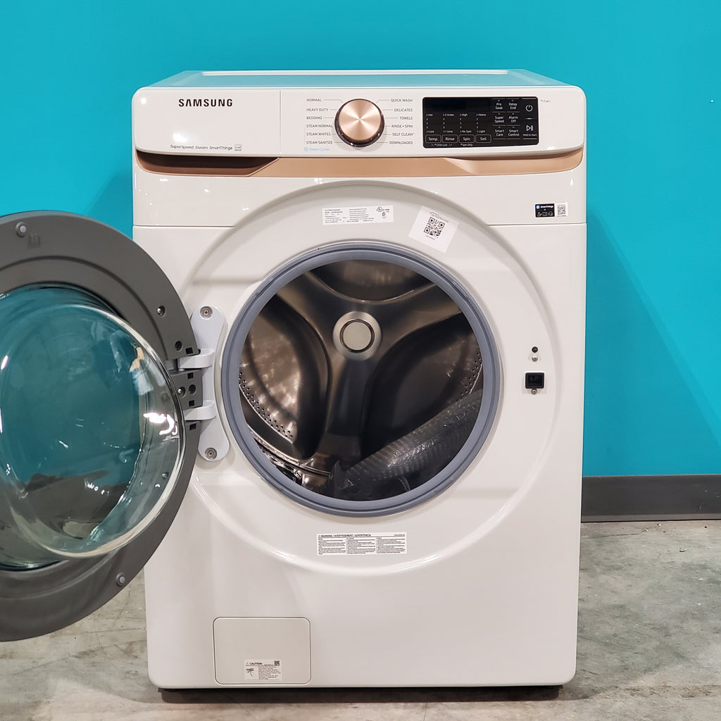 Pictures of Samsung Extra Large Capacity 5.0 cu. ft. Smart Front Load Washer in Ivory with Super Speed Wash and Steam Wi-Fi Connectivity WF50BG8300AEUS- Open Box - Neu Appliance Outlet - Discount Appliance Outlet in Austin, Tx