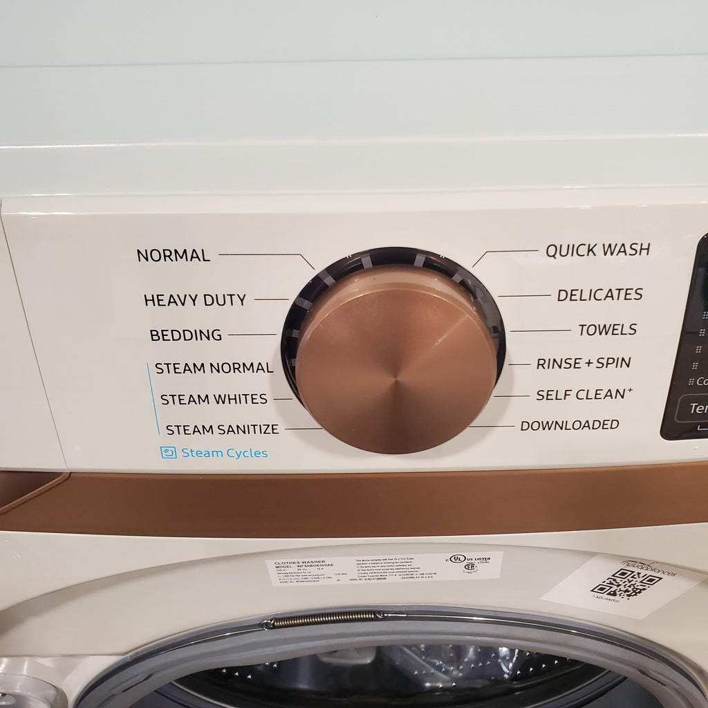 Pictures of Samsung Extra Large Capacity 5.0 cu. ft. Smart Front Load Washer in Ivory with Super Speed Wash and Steam Wi-Fi Connectivity WF50BG8300AEUS- Open Box - Neu Appliance Outlet - Discount Appliance Outlet in Austin, Tx