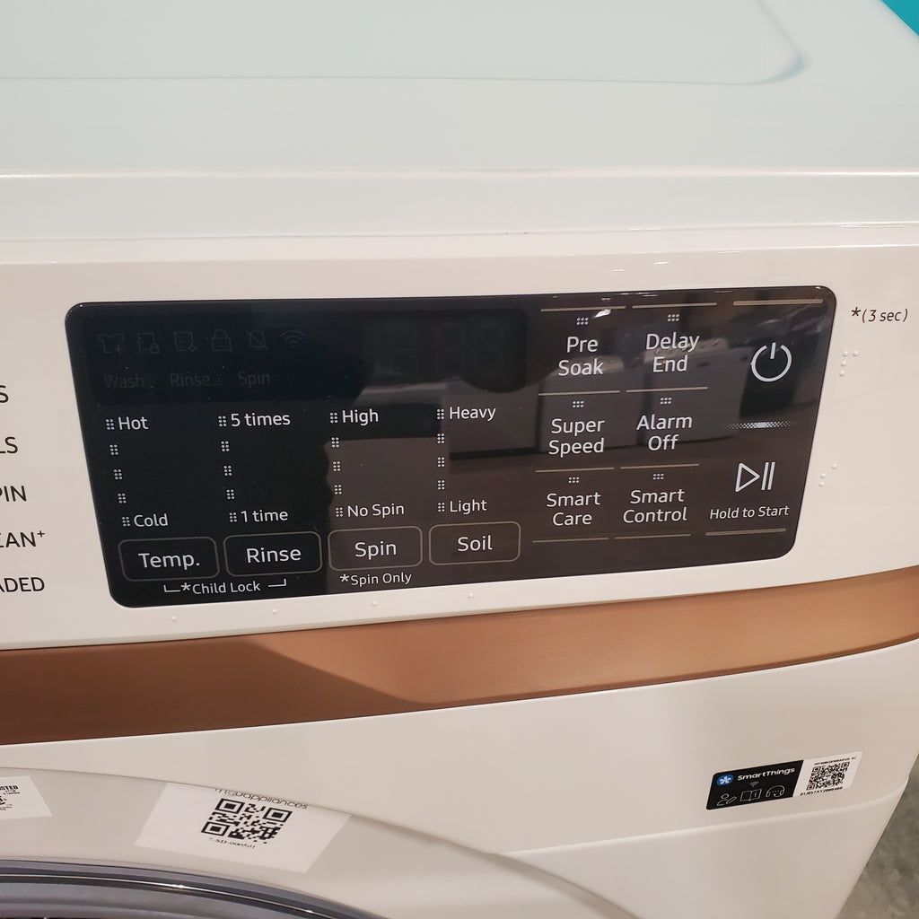 Pictures of Samsung Extra Large Capacity 5.0 cu. ft. Smart Front Load Washer in Ivory with Super Speed Wash and Steam Wi-Fi Connectivity WF50BG8300AEUS- Open Box - Neu Appliance Outlet - Discount Appliance Outlet in Austin, Tx