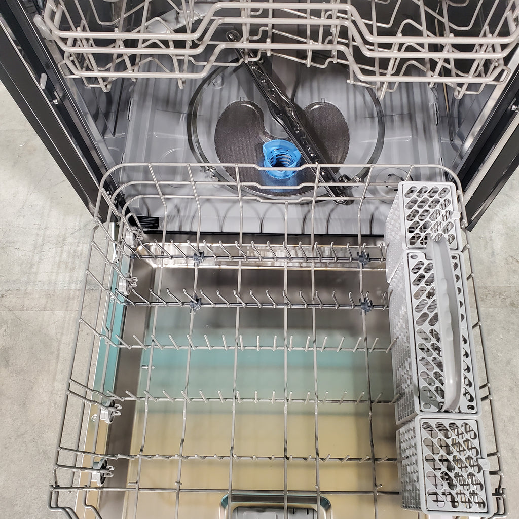 Pictures of Midea Front Control 24" Dishwasher with Stainless Steel Tub and Interior LED Light MDF24P2BWW - Open Box - Neu Appliance Outlet - Discount Appliance Outlet in Austin, Tx