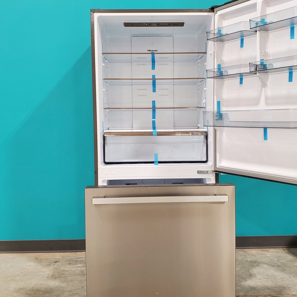 Pictures of Hisense Fingerprint Resistant Stainless Steel 17.2 cu. ft. Refrigerator with Bottom Mount Freezer HRB171N6ASE - Open Box - Neu Appliance Outlet - Discount Appliance Outlet in Austin, Tx