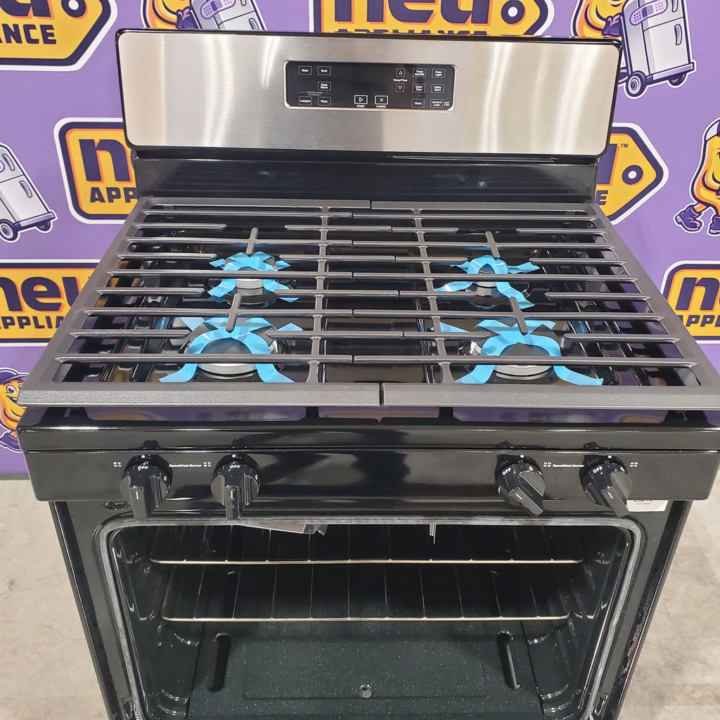 Pictures of Whirlpool Stainless 5.1 Cu. Ft. Freestanding Gas Range with Broiler Drawer and Two Speed Heat Burners WFG320M0MS - Scratch & Dent - Minor - Neu Appliance Outlet - Discount Appliance Outlet in Austin, Tx