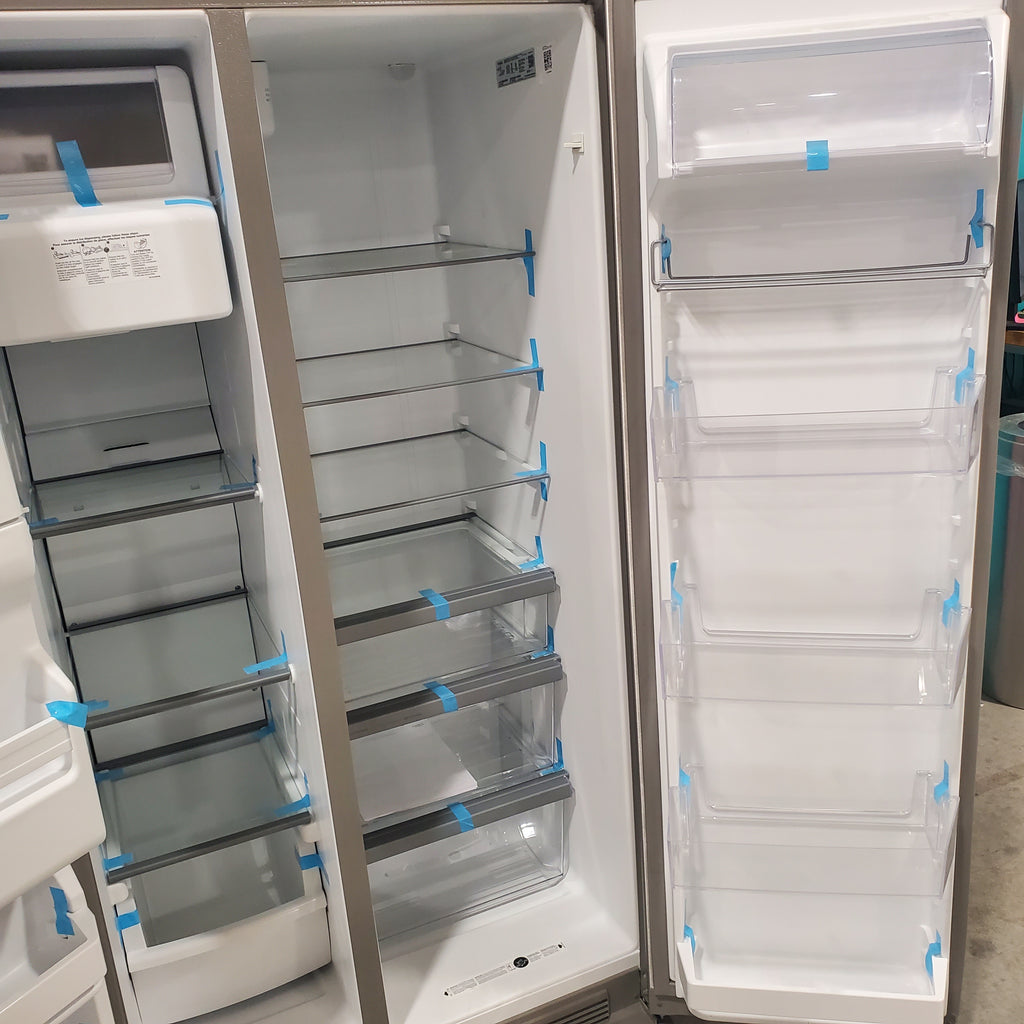 Pictures of Fingerprint-Resistant Stainless Steel Whirlpool 24.5 cu. ft. Side by Side Refrigerator with In Door Ice and Water Dispenser WRS325SDHZ - Scratch & Dent - Minor - Neu Appliance Outlet - Discount Appliance Outlet in Austin, Tx