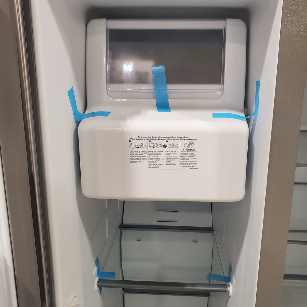 Pictures of Fingerprint-Resistant Stainless Steel Whirlpool 24.5 cu. ft. Side by Side Refrigerator with In Door Ice and Water Dispenser WRS325SDHZ - Scratch & Dent - Minor - Neu Appliance Outlet - Discount Appliance Outlet in Austin, Tx