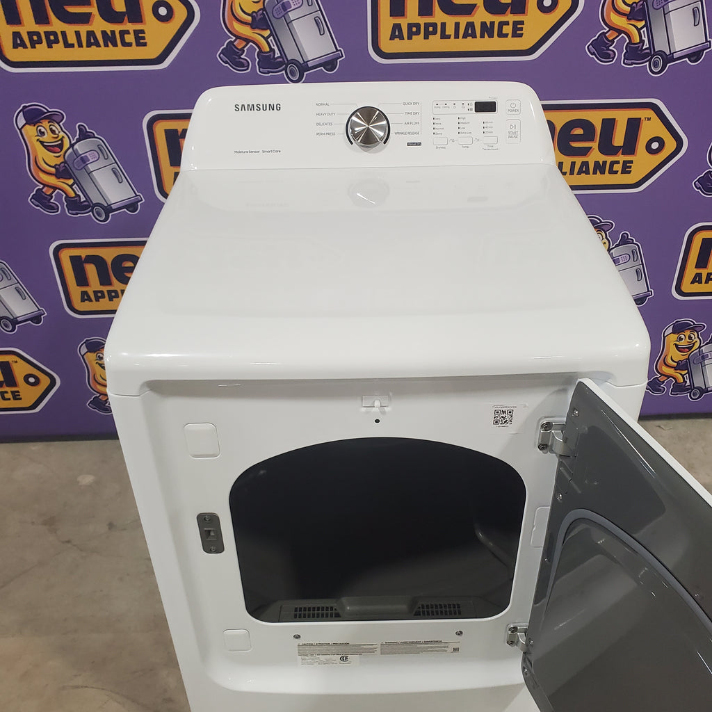 Pictures of ENERGY STAR Samsung 7.4 cu. ft. Electric Dryer with Smart Care Technology DVE45T3200W - Open Box - Neu Appliance Outlet - Discount Appliance Outlet in Austin, Tx