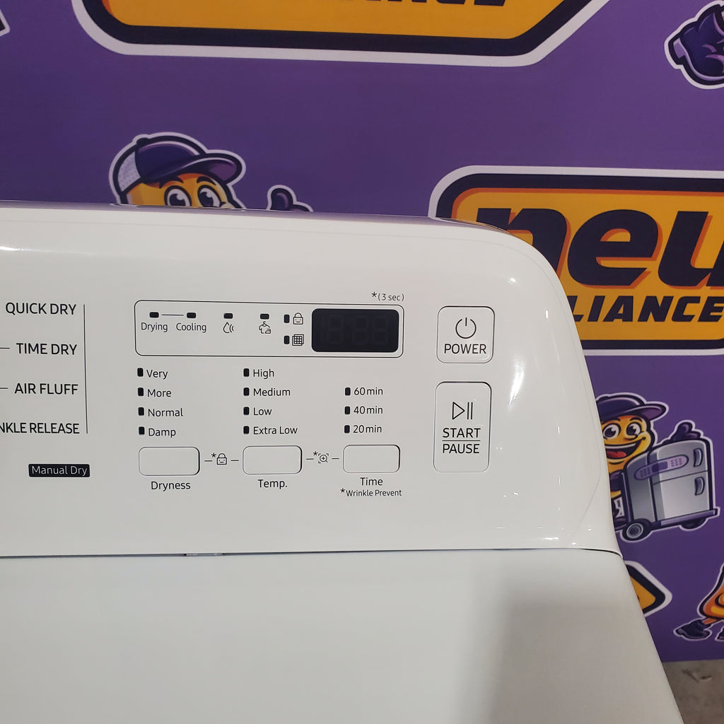Pictures of ENERGY STAR Samsung 7.4 cu. ft. Electric Dryer with Smart Care Technology DVE45T3200W - Open Box - Neu Appliance Outlet - Discount Appliance Outlet in Austin, Tx