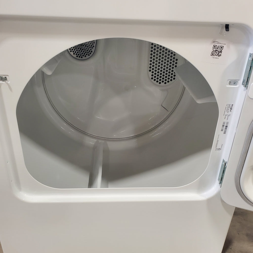 Pictures of HE Whirlpool 3.5 cu. ft. Top Load Washing Machine with Deep Water Wash WTW4816FW and 7 cu. ft. Electric Dryer with AutoDry WED4815EW- Open Box - Neu Appliance Outlet - Discount Appliance Outlet in Austin, Tx