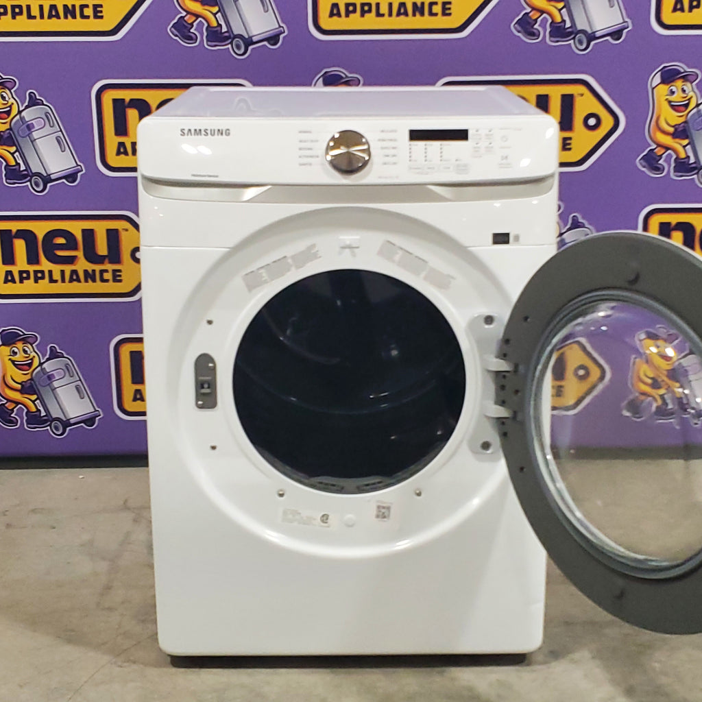 Pictures of White Samsung 7.5 cu. ft. Front Load Electric Dryer with Smart Care DVE45T6000W - Scratch and Dent - Minor - Neu Appliance Outlet - Discount Appliance Outlet in Austin, Tx