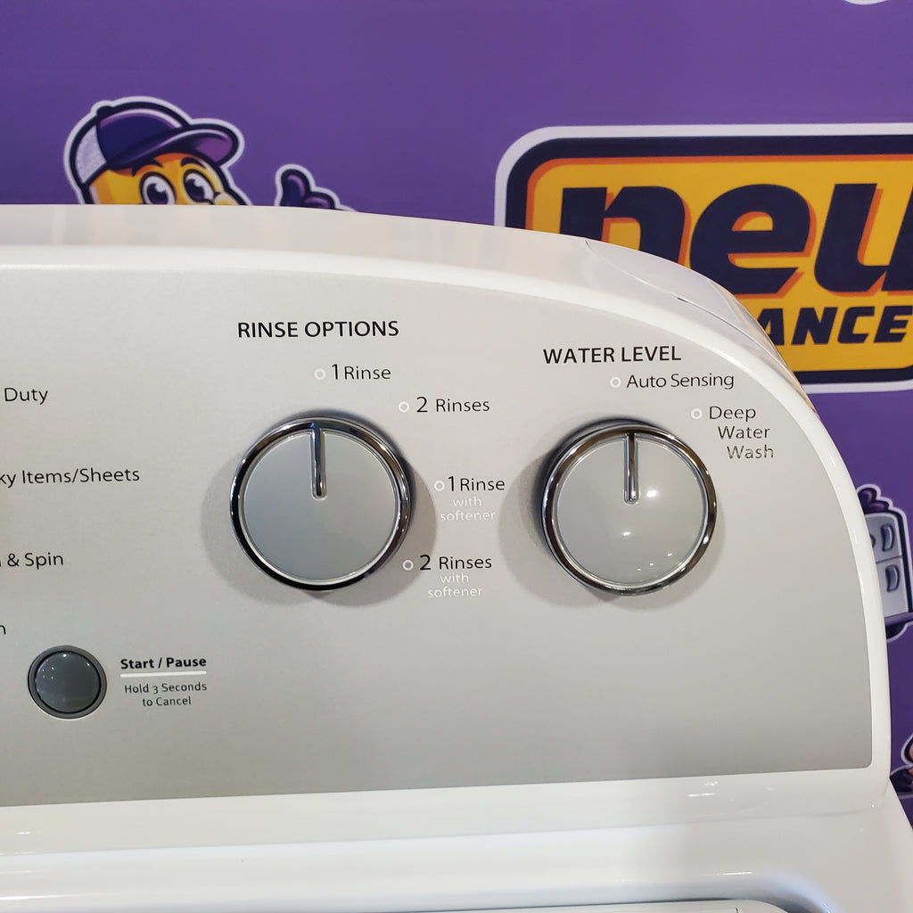 Pictures of HE Whirlpool 3.5 cu. ft. Top Load Washing Machine with Deep Water Wash WTW4816FW and 7 cu. ft. Electric Dryer with AutoDry WED4815EW- Scratch & Dent - Minor - Neu Appliance Outlet - Discount Appliance Outlet in Austin, Tx