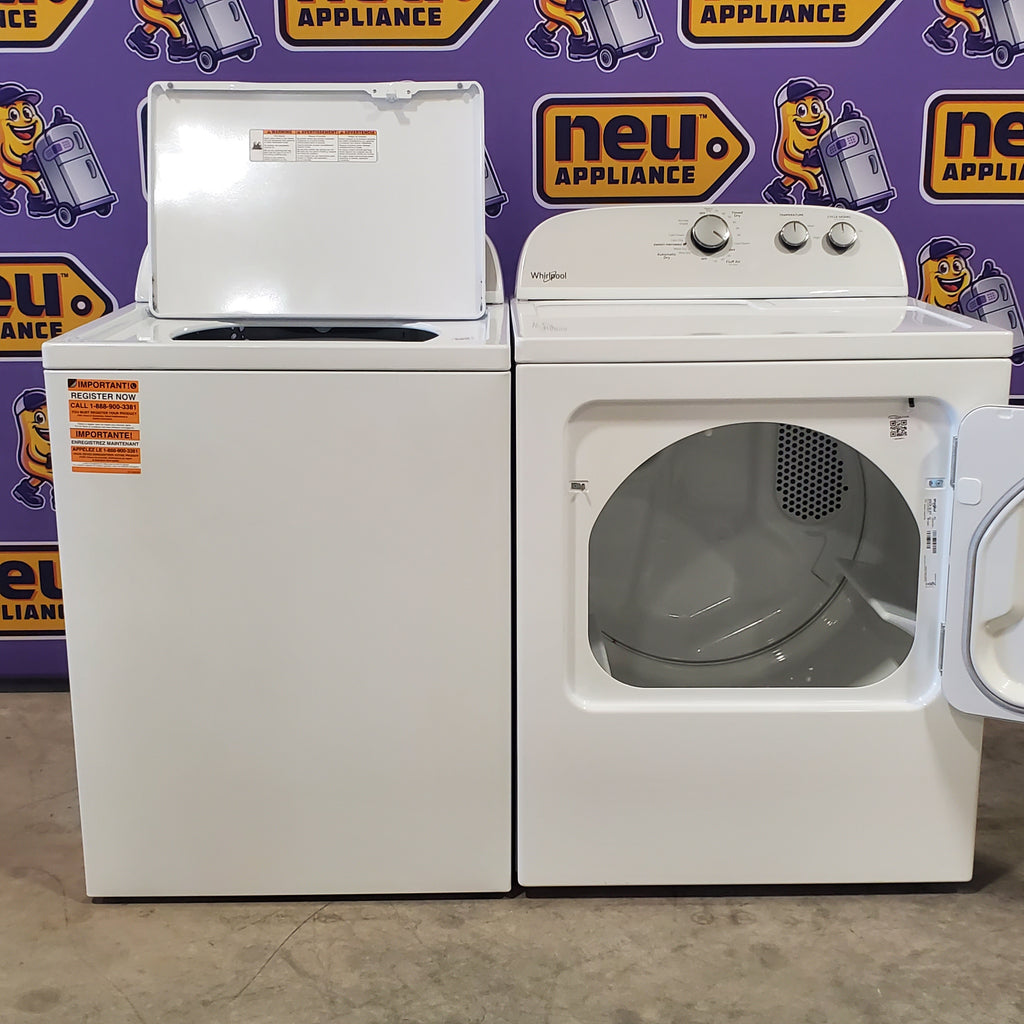 Pictures of HE Whirlpool 3.5 cu. ft. Top Load Washing Machine with Deep Water Wash WTW4816FW and 7 cu. ft. Electric Dryer with AutoDry WED4815EW- Scratch & Dent - Minor - Neu Appliance Outlet - Discount Appliance Outlet in Austin, Tx