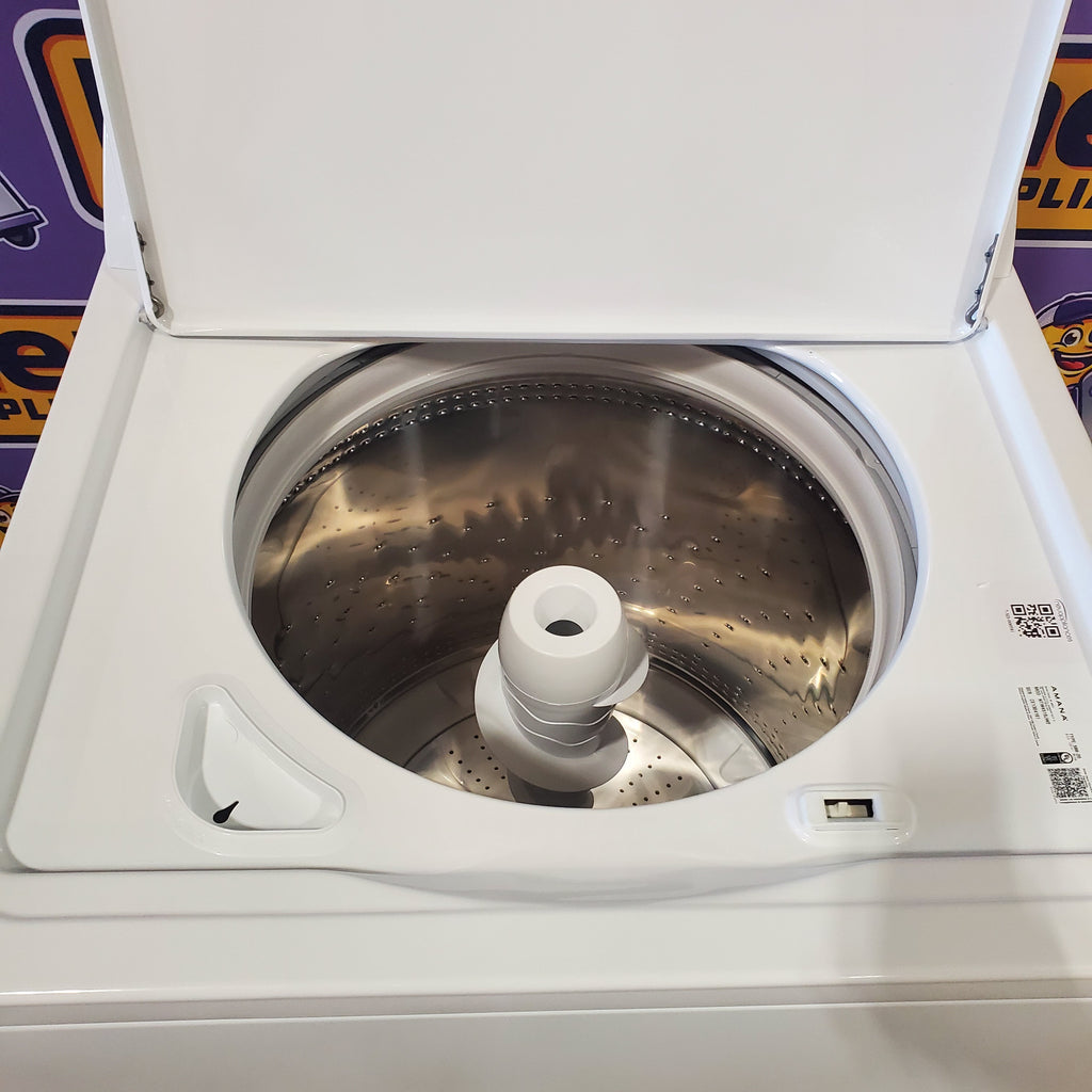 Pictures of Amana 3.8 cu. ft. Top Load Washing Machine with Deep Water Wash Option NTW4519JW and Amana 6.5 cu. ft. Electric Dryer with Automatic Cycles NED4655EW - Scratch & Dent - Minor - Neu Appliance Outlet - Discount Appliance Outlet in Austin, Tx