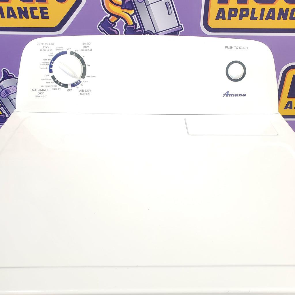 Pictures of Amana 3.8 cu. ft. Top Load Washing Machine with Deep Water Wash Option NTW4519JW and Amana 6.5 cu. ft. Electric Dryer with Automatic Cycles NED4655EW - Scratch & Dent - Minor - Neu Appliance Outlet - Discount Appliance Outlet in Austin, Tx