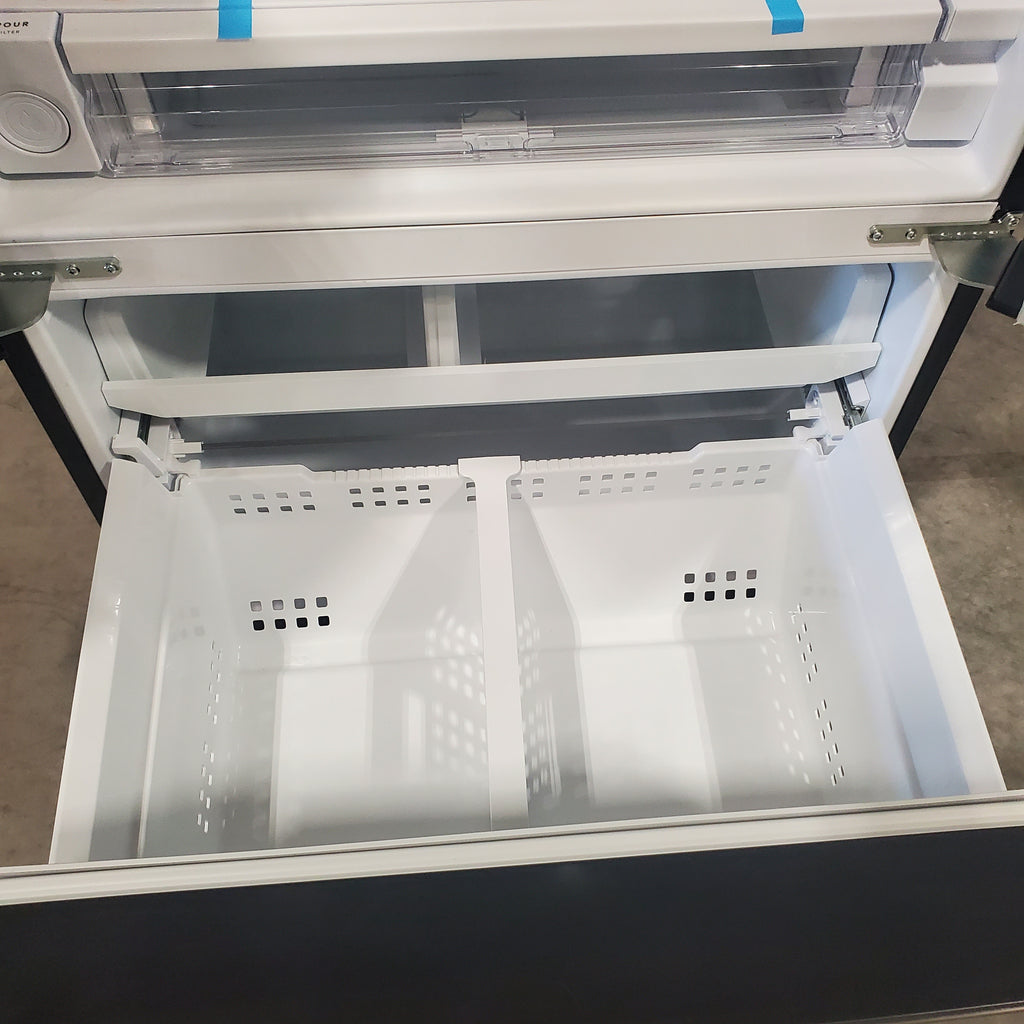 Pictures of Black Stainless Steel ENERGY STAR Frigidaire 27.8 cu. ft. 3 Door French Door Refrigerator with Exterior Water and Ice Dispenser FRFS2823AD - Open Box - Neu Appliance Outlet - Discount Appliance Outlet in Austin, Tx