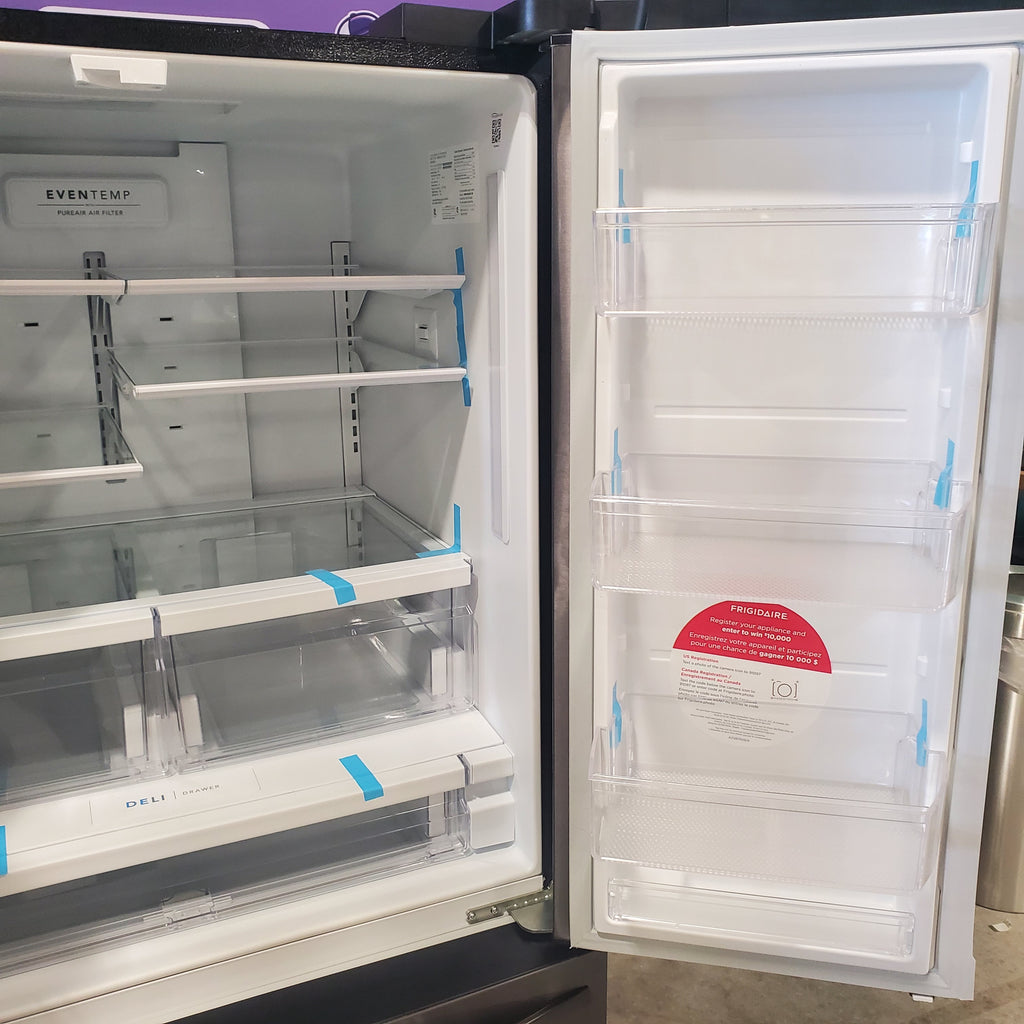 Pictures of Black Stainless Steel ENERGY STAR Frigidaire 27.8 cu. ft. 3 Door French Door Refrigerator with Exterior Water and Ice Dispenser FRFS2823AD - Open Box - Neu Appliance Outlet - Discount Appliance Outlet in Austin, Tx