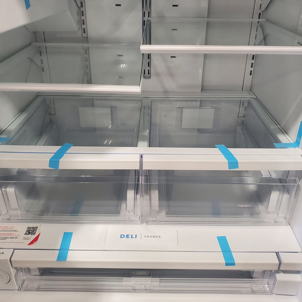 Pictures of Black Stainless Steel ENERGY STAR Frigidaire 27.8 cu. ft. 3 Door French Door Refrigerator with Exterior Water and Ice Dispenser FRFS2823AD - Open Box - Neu Appliance Outlet - Discount Appliance Outlet in Austin, Tx