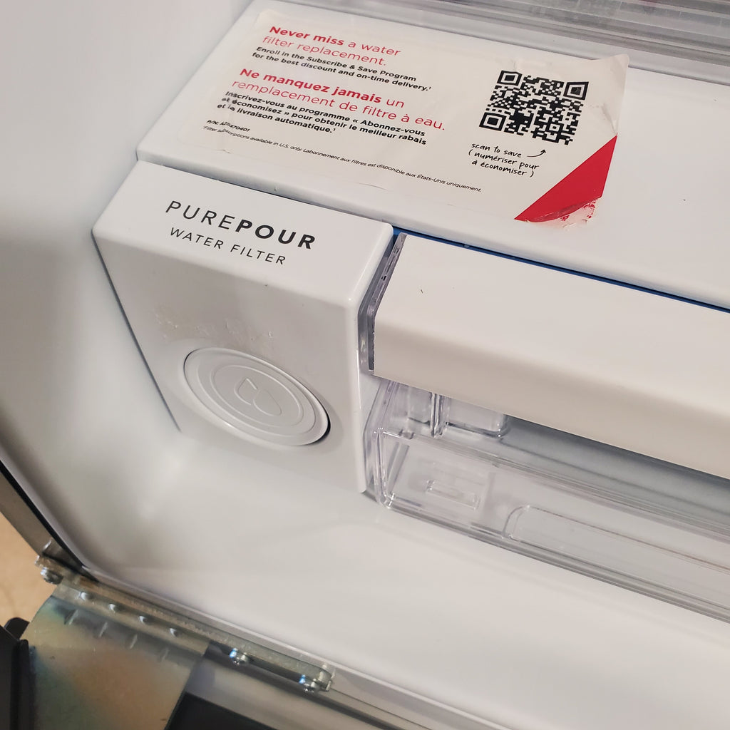 Pictures of Black Stainless Steel ENERGY STAR Frigidaire 27.8 cu. ft. 3 Door French Door Refrigerator with Exterior Water and Ice Dispenser FRFS2823AD - Open Box - Neu Appliance Outlet - Discount Appliance Outlet in Austin, Tx