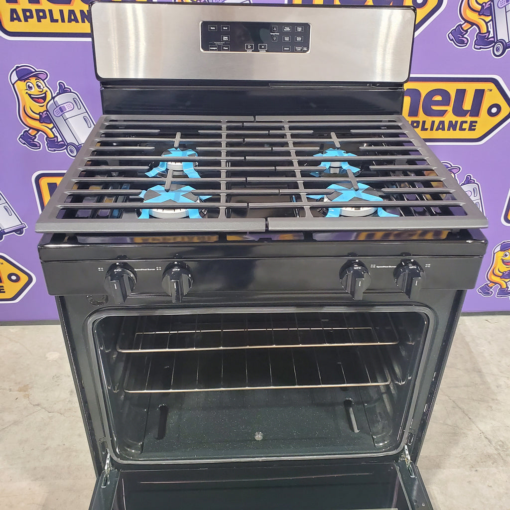 Pictures of Whirlpool Stainless 5.1 Cu. Ft. Freestanding Gas Range with Broiler Drawer and Two Speed Heat Burners WFG320M0MS - Certified Refurbished - Neu Appliance Outlet - Discount Appliance Outlet in Austin, Tx