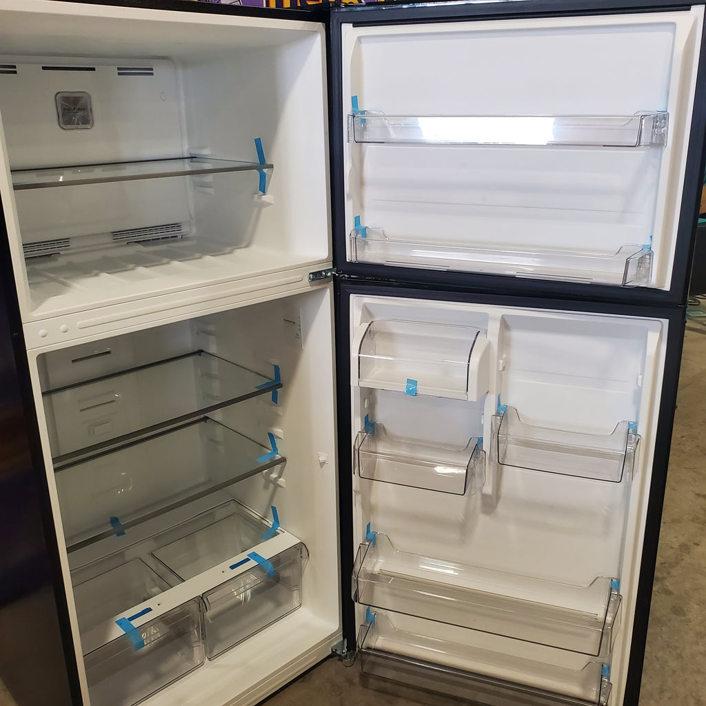 Pictures of Black ENERGY STAR Midea 18.1 cu. ft. Top Freezer Refrigerator with Reversible Door MRT18D3BBB - Scratch & Dent - Minor - Neu Appliance Outlet - Discount Appliance Outlet in Austin, Tx