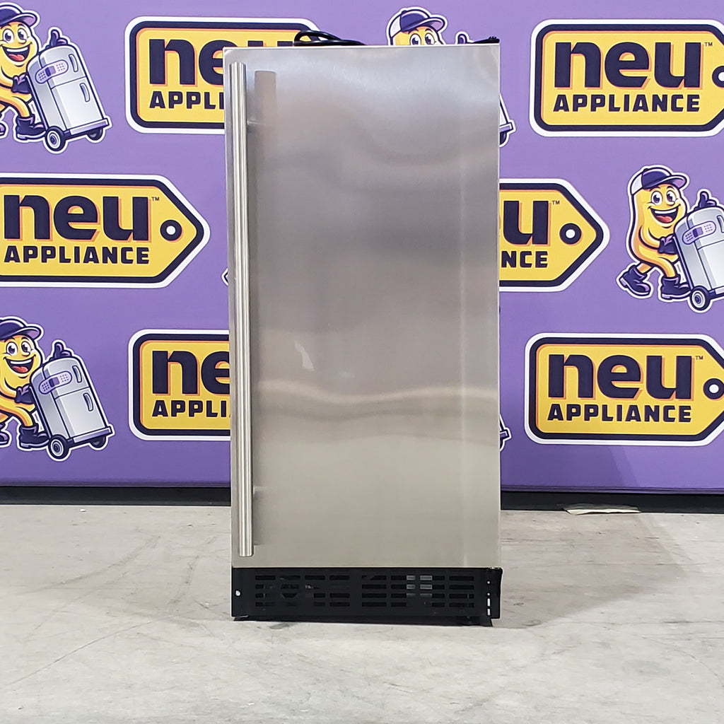 Pictures of U-Line Stainless Steel 15 Inch Crescent Undercounter Ice Maker with 25lb Daily Ice Production & Storage, Field Reversible Stainless Steel Door with On / off switch, and No Drain Required UACR115-SS01A - Scratch & Dent - Minor - Neu Appliance Outlet - Discount Appliance Outlet in Austin, Tx